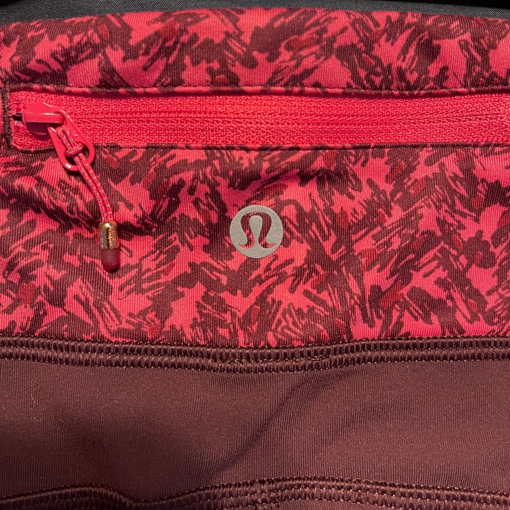 lululemon athletica Red and Brown Belt Bag Sleek Functional Design